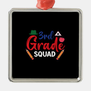 Teacher Gift 3rd Grade Squad Metal Tree Decoration