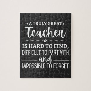 teacher Gift, A Truly Great Teacher Jigsaw Puzzle