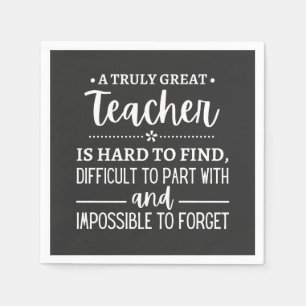 teacher Gift, A Truly Great Teacher Napkin