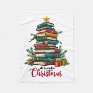 Teacher Gift All Booked For Christmas Fleece Blanket