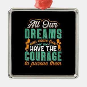 Teacher Gift All Our Dreams Can Come True Metal Tree Decoration