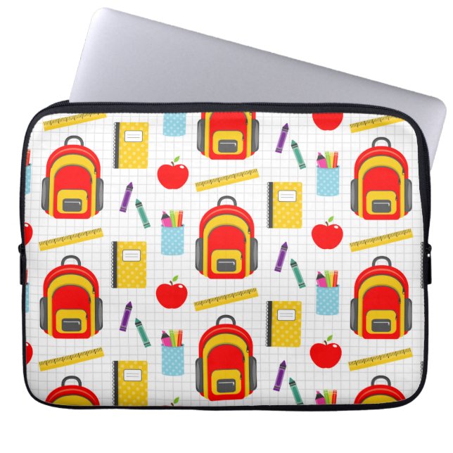 Teacher Gift | Apple Back To School Laptop Sleeve (Front)