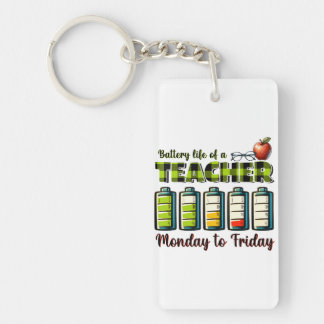 Teacher Gift | Battery Life Of A Teacher Key Ring