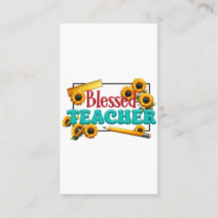 Teacher Gift Blessed Teacher Business Card
