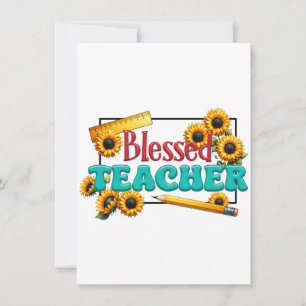 Teacher Gift   Blessed Teacher Card