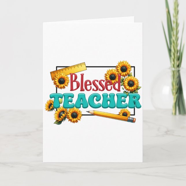 Teacher Gift | Blessed Teacher Card (Front)