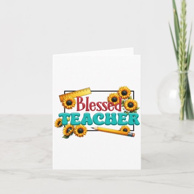 Teacher Gift | Blessed Teacher Card (Front)