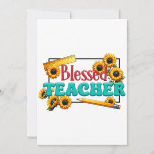 Teacher Gift Blessed Teacher Invitation