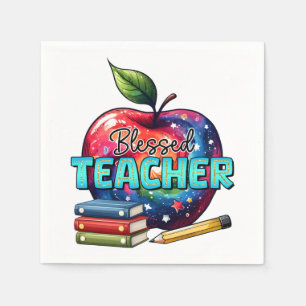 Teacher Gift Blessed Teacher Napkin