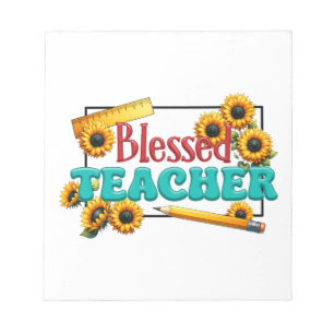 Teacher Gift   Blessed Teacher Notepad