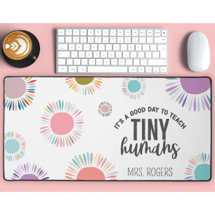 Teacher Gift Custom Boho Sun Back To School Desk Desk Mat