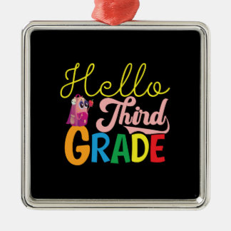Teacher Gift | Hello Third Grade Metal Tree Decoration