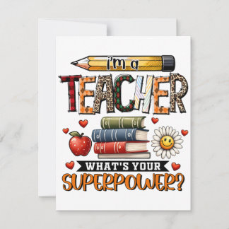 Teacher Gift | I Am A Teacher Card