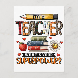Teacher Gift I Am A Teacher Holiday Postcard
