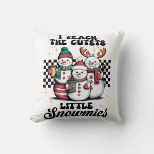 Teacher Gift   I Teach The Cutest Little Snowmies Cushion