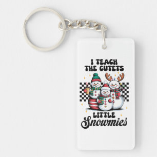 Teacher Gift I Teach The Cutest Little Snowmies Key Ring
