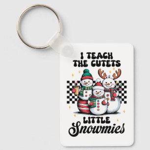 Teacher Gift I Teach The Cutest Little Snowmies Key Ring
