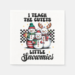 Teacher Gift   I Teach The Cutest Little Snowmies Napkin