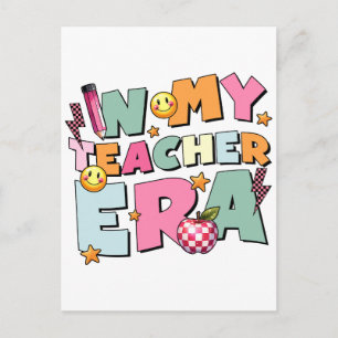 Teacher Gift In My Teacher Era Invitation Postcard