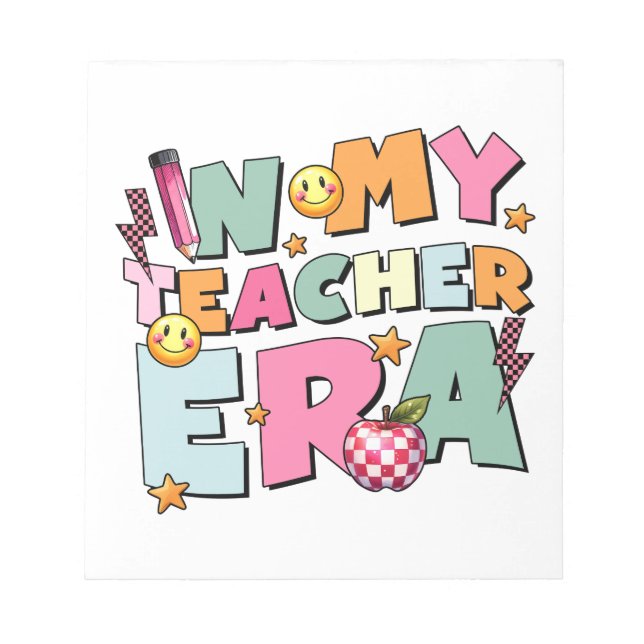 Teacher Gift | In My Teacher Era Notepad (Front)