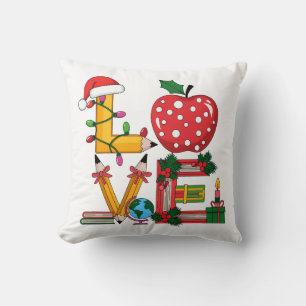 Teacher Gift   Love Pencil Apple Books Cushion
