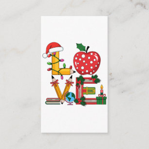 Teacher Gift   Love Pencil Apple Books Enclosure Card