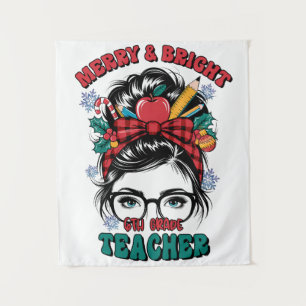 Teacher Gift   Merry And Bright Teacher Tapestry