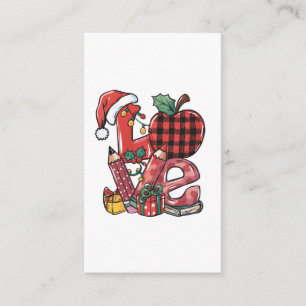 Teacher Gift Merry Christmas Love Enclosure Card