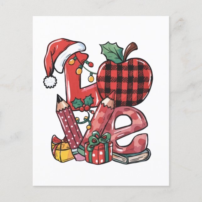 Teacher Gift | Merry Christmas Love Flyer (Front)