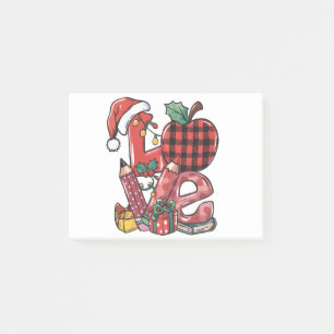 Teacher Gift Merry Christmas Love Post-it Notes