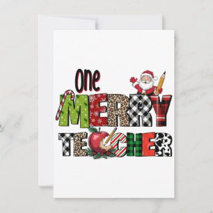 Teacher Gift   One Merry Teacher Card