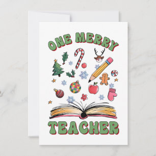Teacher Gift One Merry Teacher Card