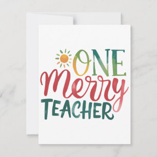 Teacher Gift One Merry Teacher Card
