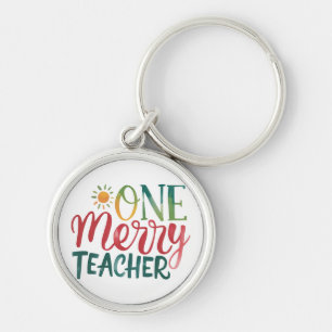 Teacher Gift One Merry Teacher Key Ring