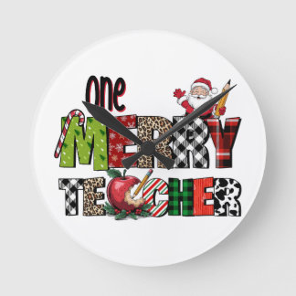 Teacher Gift | One Merry Teacher Round Clock
