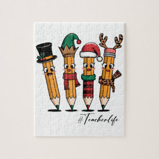 Teacher Gift | Pencil Teacher Life Jigsaw Puzzle