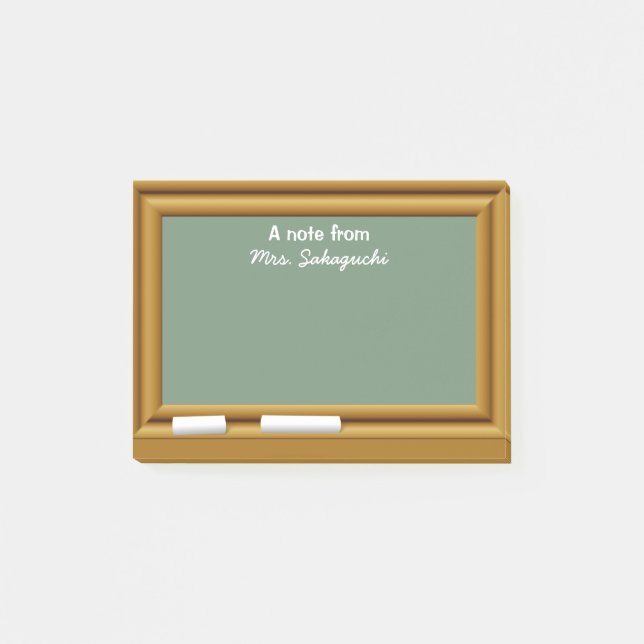 Teacher Gift Personalised A Note From Chalkboard (Front)