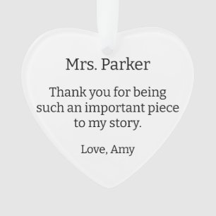 Teacher Gift - Personalised Christmas Ornament Gif