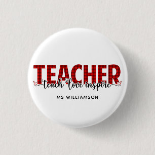 Teacher Gift Personalised Teacher 3 Cm Round Badge