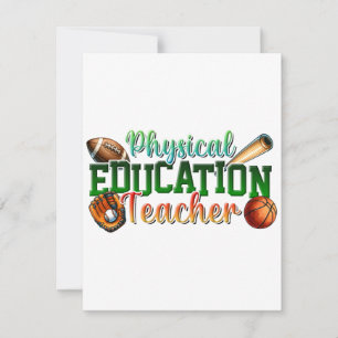Teacher Gift Physical Education Teacher Card