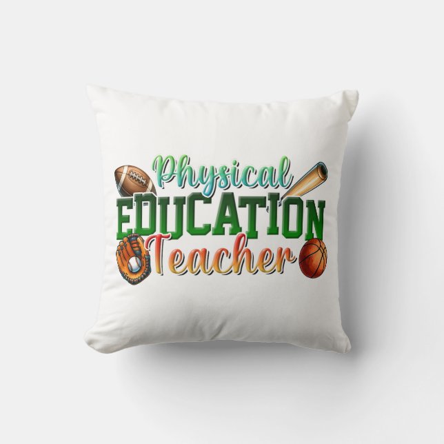 Teacher Gift | Physical Education Teacher Cushion (Front)