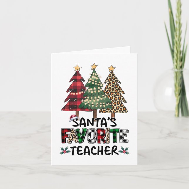 Teacher Gift | Santa's Favourite Teacher Card (Front)