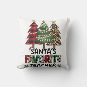 Teacher Gift   Santa's Favourite Teacher Cushion