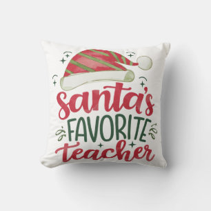 Teacher Gift   Santa's Favourite Teacher Cushion