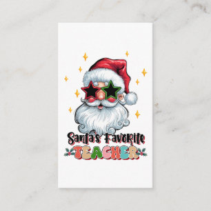Teacher Gift   Santas Favourite Teacher Enclosure Card