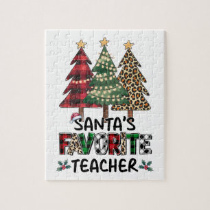 Teacher Gift Santa's Favourite Teacher Jigsaw Puzzle