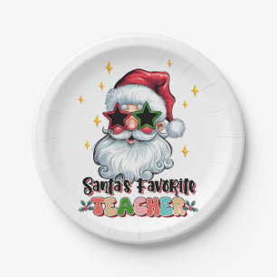 Teacher Gift   Santas Favourite Teacher Paper Plate