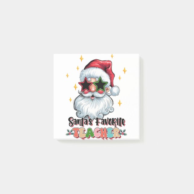 Teacher Gift | Santas Favourite Teacher Post-it Notes (Front)