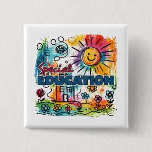 Teacher Gift Special Education 15 Cm Square Badge