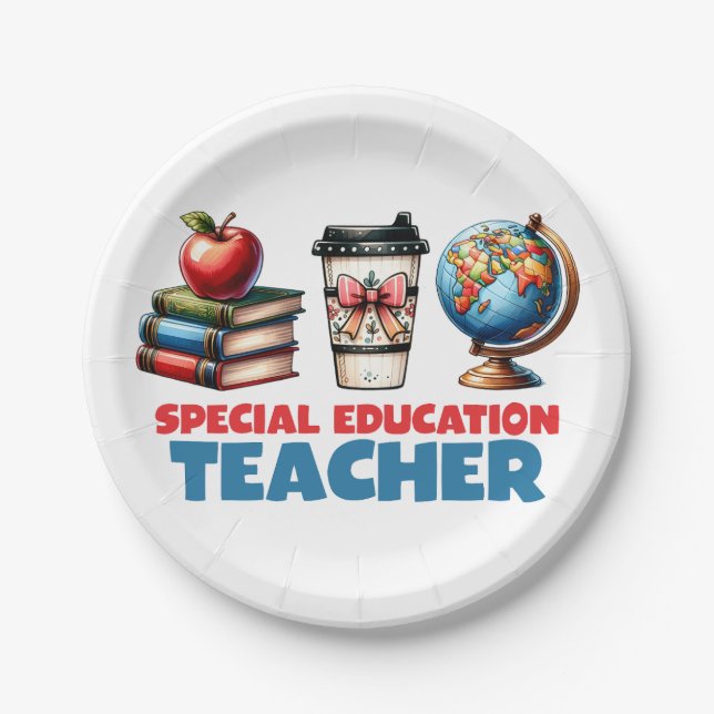 Teacher Gift | Special Education Teacher Paper Plate (Front)